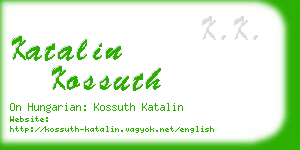 katalin kossuth business card